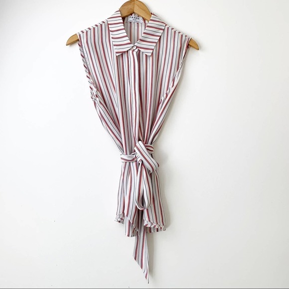 FRAME Women’s Le Scarf Silk Sleeveless Blouse L - Picture 3 of 10